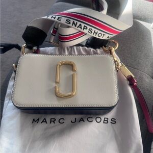 Marc Jacobs White and Gold Crossbody Bag